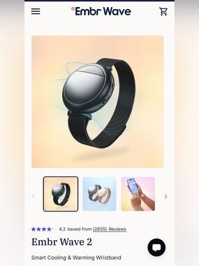 Embr Wave 2
Smart Cooling & Warming Wristband
